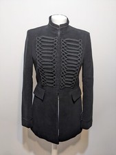 Zara black velvet military - zara,