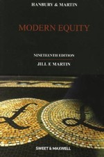 Hanbury & Martin: Modern Equity By Dr Jill Martin. 9781847039538