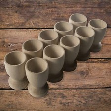 Wooden Egg Cups Natural Beech Serving Breakfast Holder Stands Kitchen Dining