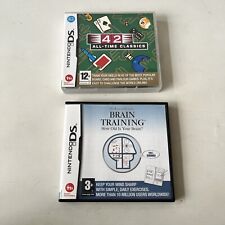 2 X Nintendo DS Games Brain Training 42 All-Time Classics Card Parlour Board