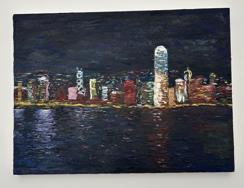 Impasto oil painting hong - oil, of