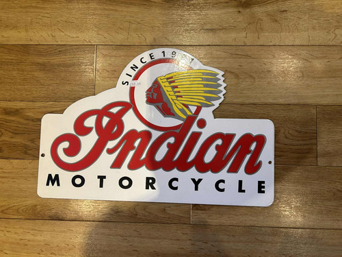 Indian motorcycle enamel sign - motorcycle,