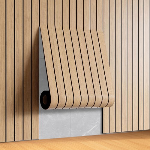 Wood slat wall - slat, self
