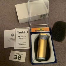 Working Vintage Gold Tone COLIBRI  QUANTUM Wind Proof LIGHTER  NOS Lot 36