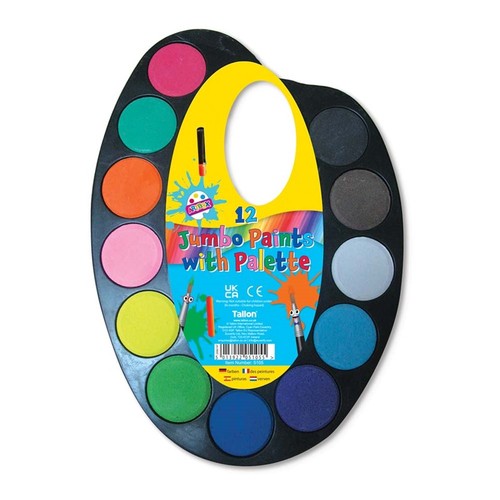 Jumbo watercolour paint - watercolour, 12