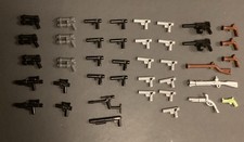 40 X  LEGO - MIXED BLASTER - STAR WARS - Long, Short & Pistols Plus othrrs