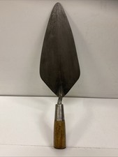 Vintage 10” x 5”   Marshalltown 33-11 USA Bricklayers Trowel Wooden Handle