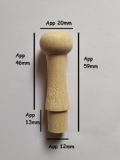 Wooden shaker pegs 46mm - wooden,