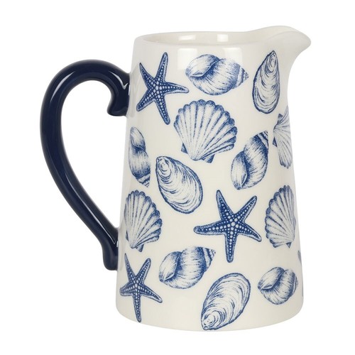 Seashell ceramic flower jug - seashell,