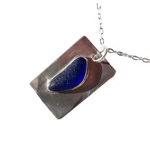 Cobalt Blue Seaglass Necklace
