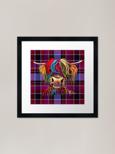 Scottish highland cow tartan - scottish, '