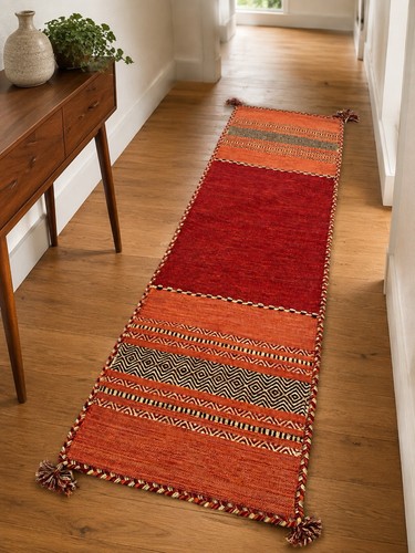 Long vintage handwoven kilim - long,
