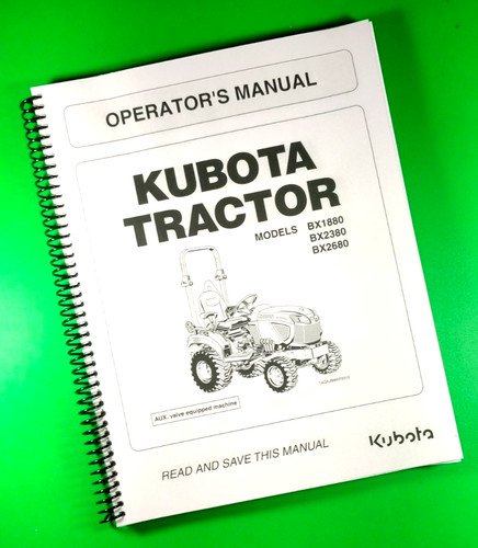 Owners manual for kubota - owners,