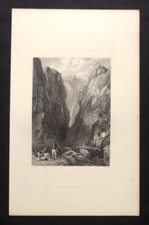 Antique Print: Delphi, Greece by Clarkson Stanfield, 1850