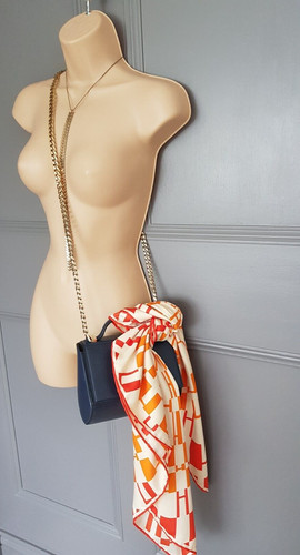 Ladies silk scarf cream - ladies, orange