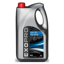 Engine Oil 5W-30 C3 C2 LS Fully Synthetic Low SAPS 5 Litres 5L - EXOPRO U230S5L