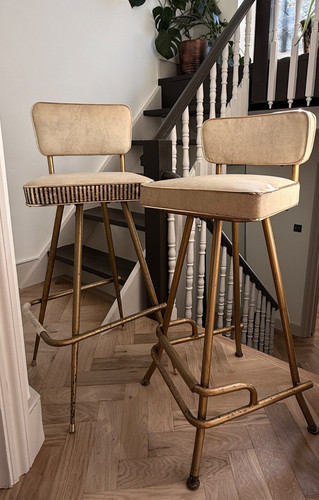 Pair vintage brass - brass, bar