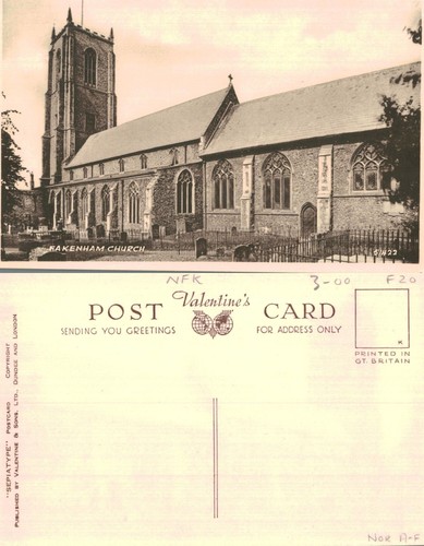 Vintage postcard fakenham - postcard,
