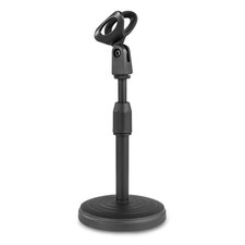 Vonyx TS03 Microphone Table Stand, Adjustable Height, Desktop Use, Black
