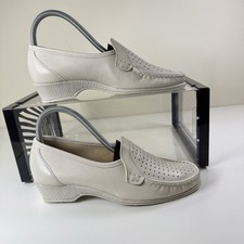 Sandpiper Mandy Leather Slip On Shoes Women’s Size Uk 6 Cream Off White Unworn