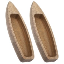 2 Pcs Unfinished Wooden Boat