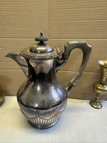 Antique silver plate teapot