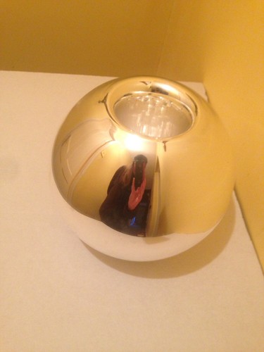 Vintage mercury glass globe - glass,