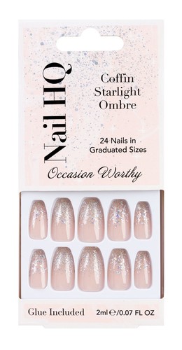 Nail coffin starlight ombre - hq,