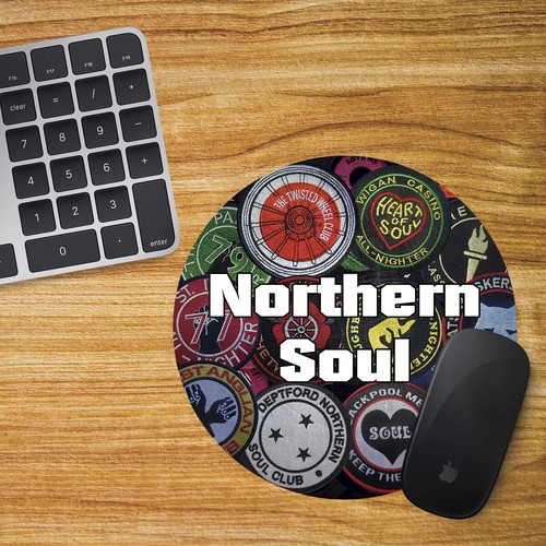 Northern soul round mouse mat - soul,