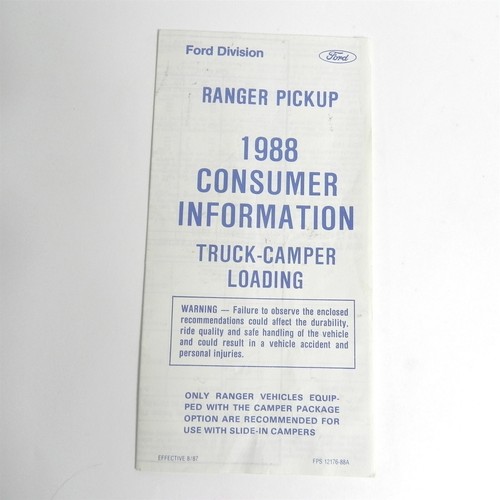 Vtg 1988 ford ranger - ford, pickup