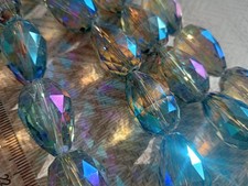 3pk Large Faceted Purple/Blue