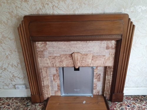 Art deco fireplace - art,