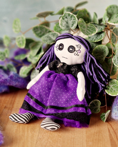 Gothic rag doll soft toy - gothic,