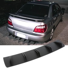 For Subaru WRX STI Impreza Rear Bumper Diffuser Black Fin Spoiler Lip Splitter