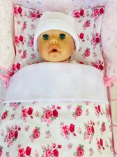 Dolls Pram Cot Bedding Set
