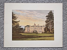 Hanbury Hall, Worcestershire - Antique Print - c1880