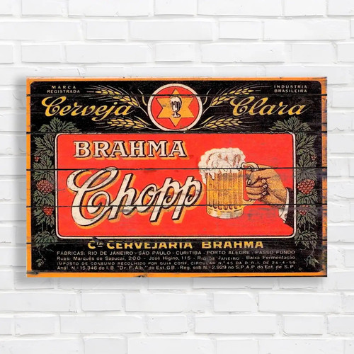 Vintage brahma beer canvas - vintage,