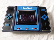 Vintage ENTEX PACMAN 2 1981 HANDHELD VFD GAME No Battery Cover Pac Man Working