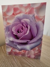 Blue Moon Rose Card with