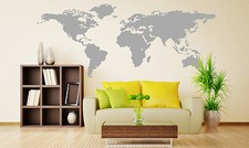X-Large World Map Wall Sticker