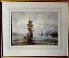 R T Wilding Seacape With Tall