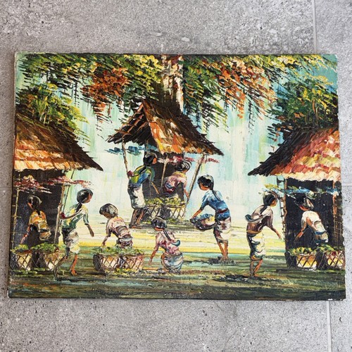 Vintage oil painting - vintage,