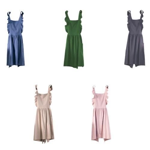 Stylish cotton apron with full - cotton,