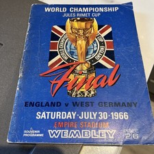 1966 Original World Cup Final England v West Germany Programme .