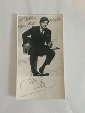 Dave Allen Autograph Signed Photo card Vintage 1978