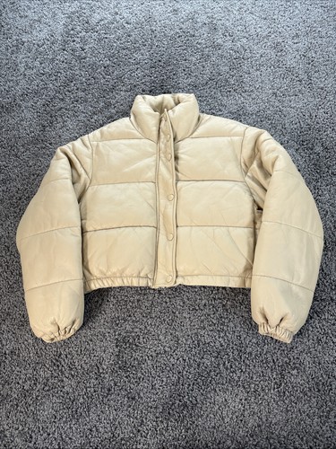 Zara faux leather puffer zip - faux,