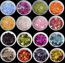 48 COLOURS - 600 Round 5MM Loose Sequins Flat Sewing Crafts Trim Costume 1307