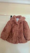 Girls Fur Coat 9-12 Months F&F