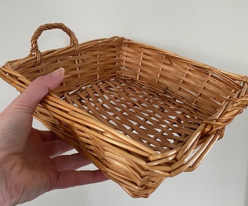 Vintage beige brown wicker - beige,