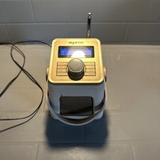 Maxtek Portable Mini DAB & FM Radio Cream Gold With Carry Handle Battery Mains